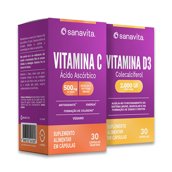 Combo Imunidade em Alta Vitamina C | Vitamina D3