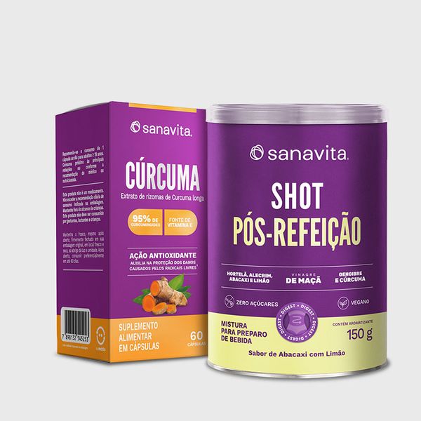 Combo Bem-Estar Digestivo Shot pós-Refeição | Cúrcuma